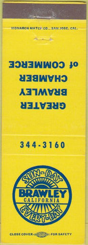 Matchbook Cover - Brawley CA Chamber of Commerce