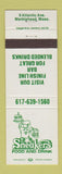 Matchbook Cover - Sneakers Restaurant Marblehead MA