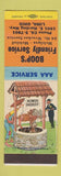 Matchbook Cover - Boop's Mobil oil gas Lima OH hillbilly