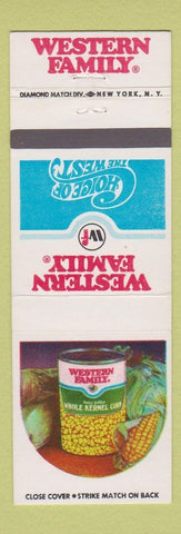 Matchbook Cover - Western Family Foods Canned Corn