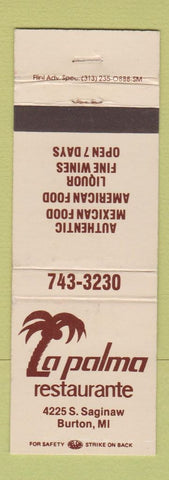 Matchbook Cover - La Palma Mexican Restaurant Burton MI