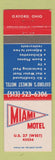 Matchbook Cover - Miami Motel Oxford OH