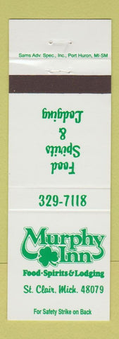 Matchbook Cover - Murphy Inn St Clair MI