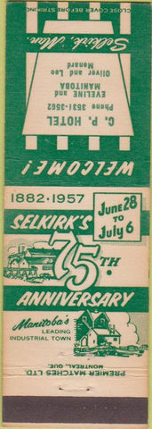 Matchbook Cover - EP Hotel Selkirk Manitoba 1957