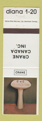 Matchbook Cover - Crane Plumbing Fixtures Diana 1-20 Canada