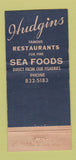 Matchbook Cover - Hudgins Restaurant West Palm Beach FL 30 Stick