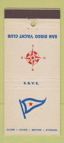 Matchbook Cover - San Diego Yacht Club CA 30 Stick