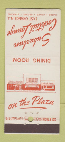 Matchbook Cover - Suburban Cocktail Lounge East Orange NJ 30 Stick