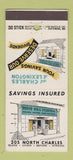 Matchbook Cover - Druid Hill Federal Savings Baltimore MD 30 Stick