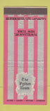 Matchbook Cover - Python Room New York City 30 Stick