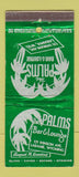 Matchbook Cover - Palms Bar Lounge Laramie WY 30 Stick