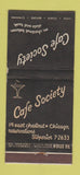 Matchbook Cover - Cafe Society Chicago IL 30 Stick