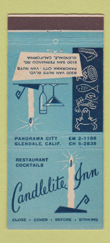 Matchbook Cover - Candlelite Inn Panorama City Glendale CA 30 Stick