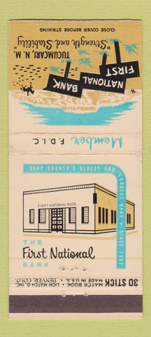 Matchbook Cover - First National Bank Tucumcari NM 30 Stick