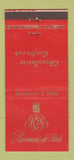 Matchbook Cover - Rosemarie De Paris Chocolate New Yor City 30 Stick