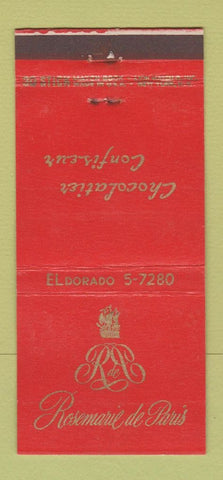Matchbook Cover - Rosemarie De Paris Chocolate New Yor City 30 Stick
