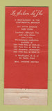 Matchbook Cover - Rosemarie De Paris Chocolate New Yor City 30 Stick