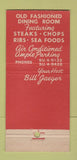 Matchbook Cover - The Round Table Old English Restaurant Chicago IL 30 Stick