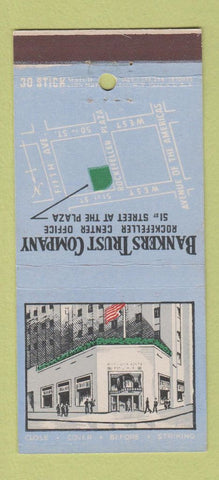 Matchbook Cover - Bankers Trust Company New York City 30 Stick