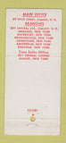 Matchbook Cover - State Bank of Albany NY 1953 30 Stick
