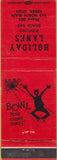 Matchbook Cover - Holliday Lanes Heber UT Bowling