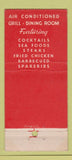 Matchbook Cover - Sherrard's Dixie Bell Inn Kendall FL 30 Stick #1