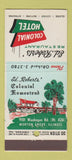 Matchbook Cover - Ed Roberts' Restaurant Colonial Hotel Morton Grove IL 30 Stick