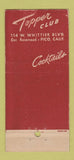 Matchbook Cover - Topper Club Pico CA 30 Stick