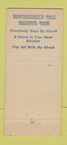 Matchbook Cover - Mohawk National Bank Schenectady NY 30 Stick