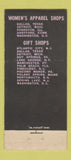Matchbook Cover - Mr Foster's Shops Women's Clothes Gifts 30 Stick
