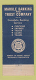 Matchbook Cover - Markle Banking and Trust Hazleton PA 30 Stick