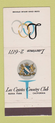 Matchbook Cover - Los Coyotes Country Club Buena Park CA 30 Stick