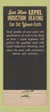 Matchbook Cover - Lepel Induction Heating Units Woodside NY 30 Stick