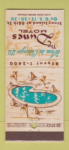Matchbook Cover - Dunes Motel Chicago IL 30 Stick