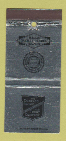 Matchbook Cover - Colorado Savings and Trust La Junta Colorado 30 Stick