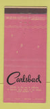 Matchbook Cover - Carlsbad Hotel CA WEAR 30 Stick