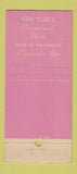 Matchbook Cover - Barbizon Plaza Hotel New York City 30 Stick