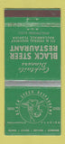Matchbook Cover - Black Steer Restaurant Hallandale FL 30 Stick