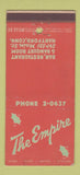Matchbook Cover - The Empire Bar Restaurant Hartford CT 30 Stick