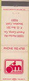 Matchbook Cover - McGaw Bowling Stockon CA