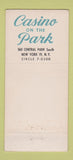 Matchbook Cover - Essex House New York City 30 Stick