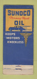 Matchbook Cover - Sunoco oil gas Kean's Alliance OH WORN 21 Strike Feature