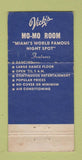 Matchbook Cover - Vick's Bar Miami FL WEAR 30 Strike
