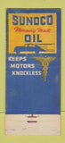 Matchbook Cover - Sunoco oil gas Louisville KY WORN 21 Strike Feature