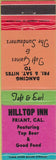 Matchbook Cover - Hilltop Inn Friant CA