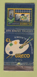 Matchbook Cover - El Greco Restaurant New York City WEAR 21 Strike Feature