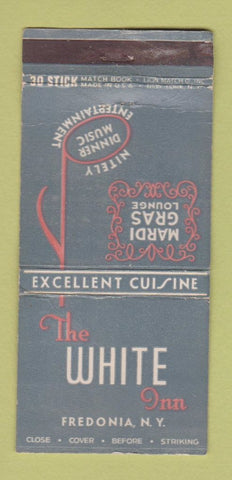 Matchbook Cover - The White Inn Fredonia NY WORN 30 Stick