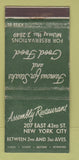 Matchbook Cover - Assembly Restaurant New York City WEAR 30 Stick