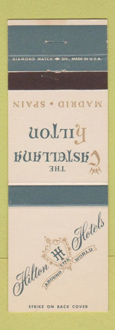 Matchbook Cover - Hilton Hotel Castellana Madrid Spain