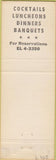 Matchbook Cover - Live Oak Inn Los Gatos CA